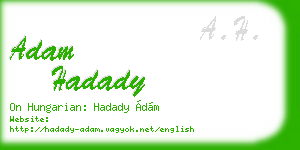 adam hadady business card